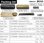 Naturehike Mongar UL Tent [2025 Upgrade] 1.5kg/3.3lb Ultralight Tents,1/2 Person Backpacking Tent,4 Modes of use, Waterproof,Hiking Tents for Camping