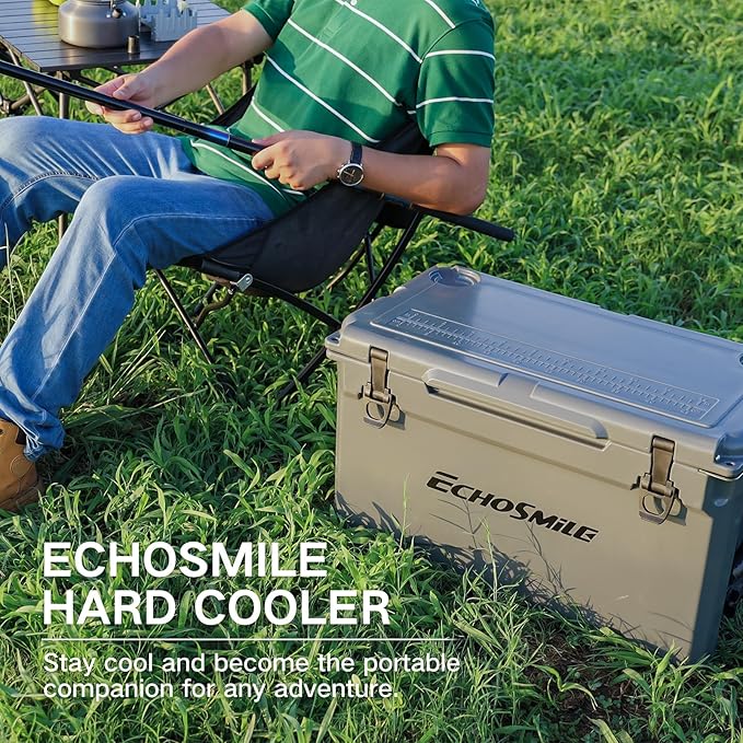 EchoSmile 25/30/35/40/60/75 Quart Rotomolded Cooler, Built to Stand up to The Rigors of The Journey