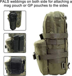 Tactical Mini Molle Hydration Pack,Molle Hydration Carrier with US Flag Water Resistant,Hydropack for Tactical Vest Backpack