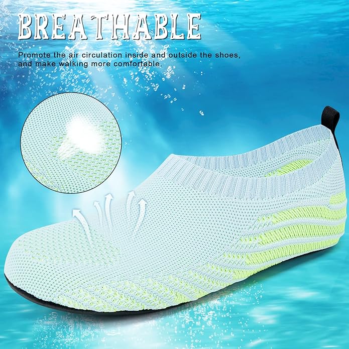 ANLUKE Womens Mens Water Shoes Barefoot Quick-Dry Aqua Socks for Beach Swim Surf Water Sport