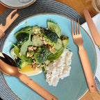 Camping Silverware Copper/Rose Gold Flatware Stainless Steel Eating Utensils Set Travel Portable Knife Fork Spoon Bottle Opener 4 Pieces Multi-functional Durable