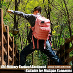 Military Tactical Backpack 45L Large Tactical Backpack for Men, Hiking Rucksack With Bottle Holder