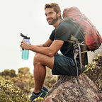 Han's Bottle Sports Water Bottle - 24 Oz, Straw Lid, Leak Proof, Vacuum Insulated Stainless Steel, Double Walled, Thermo Mug,Lilac green