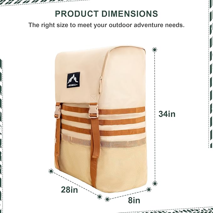 Himal Outdoors Spare Tire Trash Bag, Spare Tire Storage Bag,SUV Trunk Organizer for Outdoor Off-Road Recovery Gear,Beige