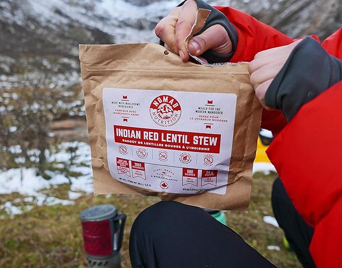 – Indian Red Lentil Stew | High Energy, All Natural Ingredients | Plant-Based & Non-GMO| Just Add Boiling Hot Water | 112g / 4oz (Pack of 1)