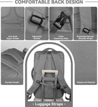 AREYTECO Carry On Backpack, 50L Extra Travel Laptop Backpack for Men Women, Big Bag Business Travel Essentials Gifts for men, 17 Inch Laptop Backpack Computer Bag Gifts for Him Men, Grey