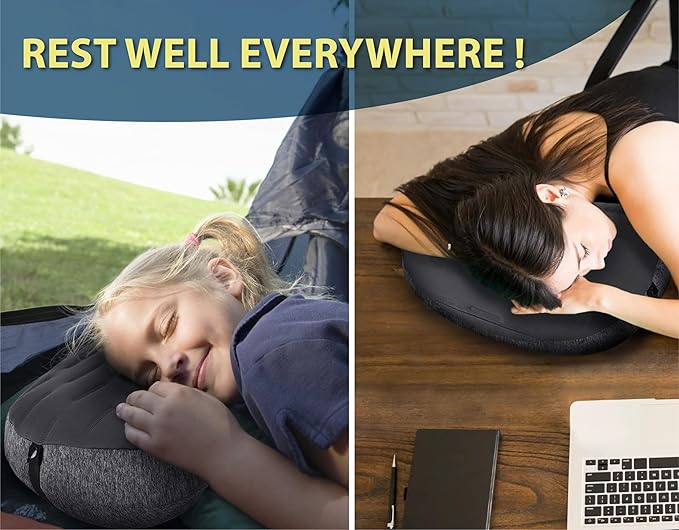 TREKOLOGY Ultralight Inflatable Camping Pillow - Compact & Comfortable Blow Up Pillow for Backpacking, Hiking, and Travel - Quick & Easy to Inflate and Deflate Camper Pillow - Aluft Plus