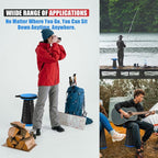 2PCS Upgraded Collapsible Stool Thickened Set, Portable Stool Folding Stools, Foldable Chair for Camping Fishing Hiking BBQ and Outdoor Activities - Max 400lbs（Blue）