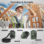 10000mAh Portable Waist Clip Fan, 40H Cooling Personal Wearable Fan, 5 Speeds 16000RPM Strong Belt Fan, Rechargeable Hands-free Neck Fan With Flashlight for Outdoor Jobsite Camping Traveling