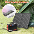 Takki 120W Peak Solar Generator Portable Power Station with 21W Panels, 88Wh Solar Charger Power Bank AC DC USB Ports for Camping Tent Laptop Outdoor Emergency Home Use