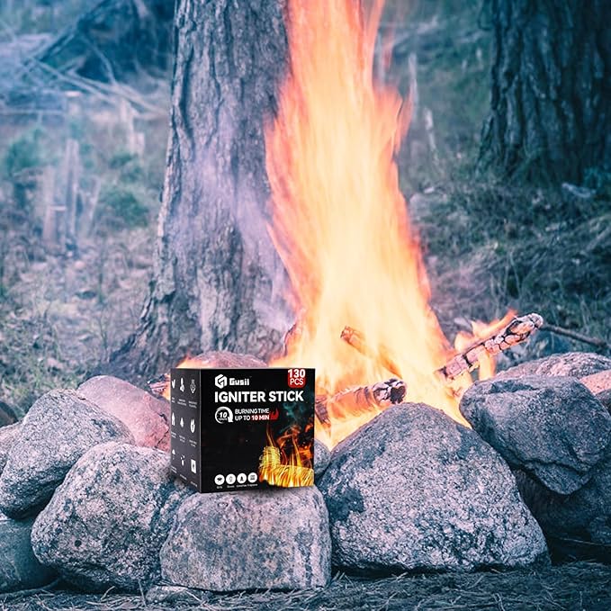 80 pcs Fire Starter - Natural Large-Size Fire Starters for Fireplace, Pellet Stove & Wood, Campfires, Camping, Fire Pit, Smoker, BBQ, Chimney - Fire Starters for Grill, Charcoal Starter (80)