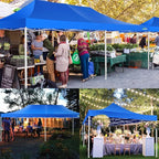 COBIZI 13x26 Pop up Canopy Tent 13x26 Canopy with 6 Sidewalls Waterproof Heavy Duty Commercial Canopy Tent for Parties Outdoor Tent Garden Gazebo Tent, Carry Bag with Wheel(13x26ft, Blue)