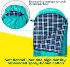 Bessport Sleeping Bag Winter | Flannel Lined 18℉ - 32℉ Extreme 3-4 Season Warm & Cool Weather Adult Sleeping Bags Large | Lightweight, Waterproof for Camping, Backpacking, Hiking