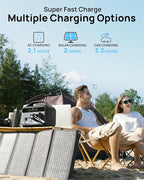 Portable Power Station, 192Wh LiFePO4 Battery Backup w/ 2 300W (Surge 600W) AC Outlets, PD60W Fast Charging Outlet, Solar Generator for Outdoors Camping Travelling and Emergencies