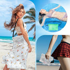 Waterproof Bag for Beach, Waterproof Pouch for Phone Passport Purse, Fanny Packs for Women, Floating Dry Bags for Cruise Ship Travel Water Park Surfing Boating Fishing Kayaking Pool Accessories