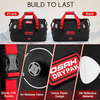 Waterproof Duffel Bag - Motorcycle Dry Bag Tail Bag with Large Storage Space, Waterproof Luggage Duffle Bags with Outer Mesh Zipper Pocket for Camping, Kayaking, Fishing & Traveling