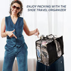 Shoe Travel Bag for Shoes - Travel Shoe Organizer - Portable Luggage Shoes Carrier Sneaker Bag - Shoe Storage Case