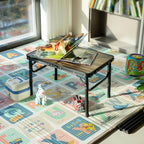 Small Folding Camping Table, 2ft Portable Picnic Table Aluminum 24" x 16" Folding Table, 3 Adjustable Heights Portable Lightweight Table Dining Table for RV, Picnic, Beach (Wood Grain)