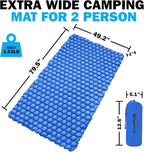 POWERLIX Double Inflatable Sleeping Pad - Camping Mattress for Backpacking, Hiking Traveling, Compact Camping Sleeping Mat for 2 Person, Portable Ultralight Camping Pad Air Mattress Blue