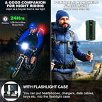 Rechargeable Flashlights High Lumens - Super Bright Small Pocket Magnetic Flashlight, 8 Modes LED Tactical Flash Light, Dual Button Powerful Flashlight for Camping (2, Hunter Green)
