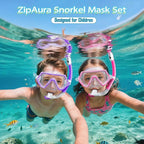Snorkeling Gear for Kids, Kids Snorkel Set for Ages 3-14, Anti-Fog Diving Mask and Dry Top Snorkel Combo Set, Unisex Swimming Goggles