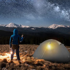 Bessport Camping Tent 1/2 Person Tent Waterproof Two Doors Backpacking Tent Easy Setup Lightweight for Outdoor, Hiking Mountaineering Travel