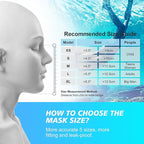 Devilfish Full Face Snorkel Mask Adults, Dry Top System Snorkeling Set with Foldable Sunglasses, 180 Degree Panoramic View Snorkel Gear, Scuba Diving Masks Anti-Leak & Anti-Fog