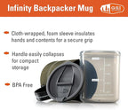 GSI Outdoors Infinity Backpacker Mug I Lightweight, BPA-Free Coffee Cup for Travel, Camping Gear, Backpacking and Outdoors - 17 oz.