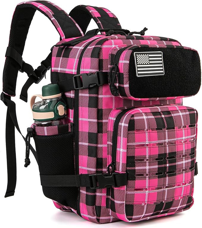 QT&QY 25L/45L Military Tactical Backpack For Men Molle Daypack 3 Day Bug Out Bag Hiking Rucksack With Bottle Holder