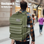 Military Tactical Backpack 50L Large Day Backpack for Men Molle Army 3 Days Assault Pack Bug Out Bag Water Resistant and Heavy Duty Hiking Treeking Rucksack - Dark Green