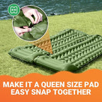 KingCamp Sleeping Pad for Camping, Ultralight Connectable Inflatable Sleeping Pad Camping Mattress with 6.3" Built-in Pillow & Foot Pump for Backpacking Hiking Tent Cot