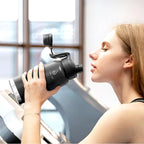 IDEUS Insulated Stainless Steel Water Bottle with 2 Leak-Proof Lids, Thermal Water Flask for Hiking Biking, 32oz, Black