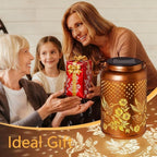 Hummingbird Solar Lantern Outdoor Waterproof Birthday Gifts for Women Mom Grandma Garden Decor Hanging Solar Lights Metal Solar Decorative Outside for Patio Yard Pathway Landscape