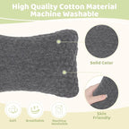 vocheer Small Pillows for Sleeping, 11"x 7" Mini Travel Pillow, Tiny Pillows for Neck, Wrist, Lumbar and Knee, Pets Pillow, Cotton, Machine Washable,Dark Grey-1PC