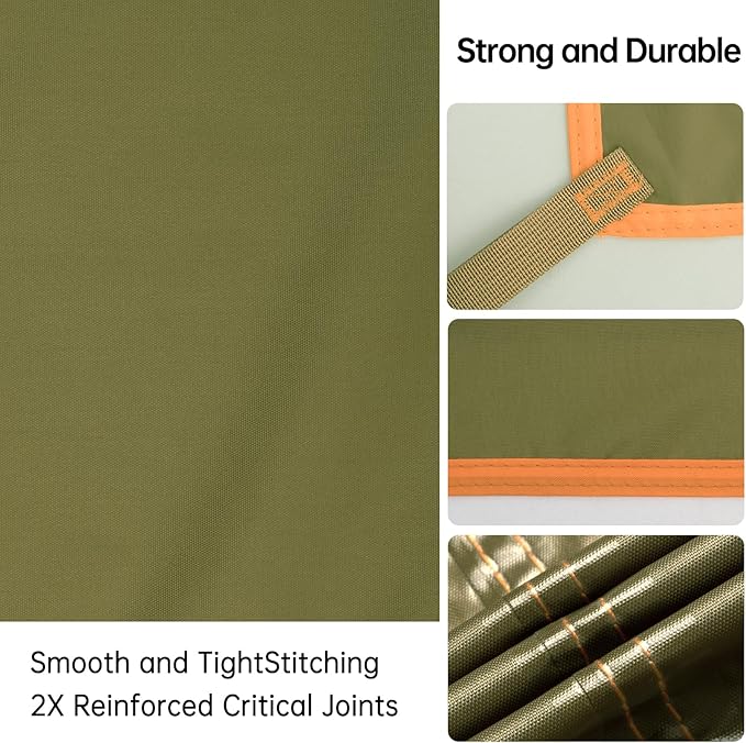 FREE SOLDIER Camping Tarp Waterproof Portable Multifunctional Outdoor Camping Traveling Awning Backpacking Shelter Rain Tarp (Brown 13×13ft)