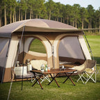 Vidalido Tents，6-8 Person Camping Tent with Extended Vestibule，2 Room Weather Resistant Family Tents，Easy Install Waterproof Outdoor Tent for Backpacking and Camping Hiking