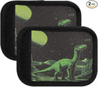 2 PC Luggage Handle Wrap Luggage Handle Covers Tags for Suitcase Bags Travel Luggage Handle Identifier Gripper Green Retro Dinosaur