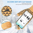 Achiou Winter Gloves, Glove for Men Women, Upgraded Touch Screen Texting Warm Running with Thermal Soft Knit Lining