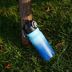 BJPKPK 18oz Insulated Water Bottle With Straw Stainless Steel Double Wall Water Bottles BPA Free Leak Proof Thermo With Lockable Flip Lid And Soft Silicone Spout,Ocean Dream