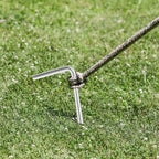 MIVIDE 100 Pack 8.26 inch Tent Stakes, Galvanized Steel Metal Tent Stakes Pegs, Garden Stakes Edging Fence Hooks Pegs for Camping, Shelters, Tarp, Canopies, Christmas Decoration Stakes