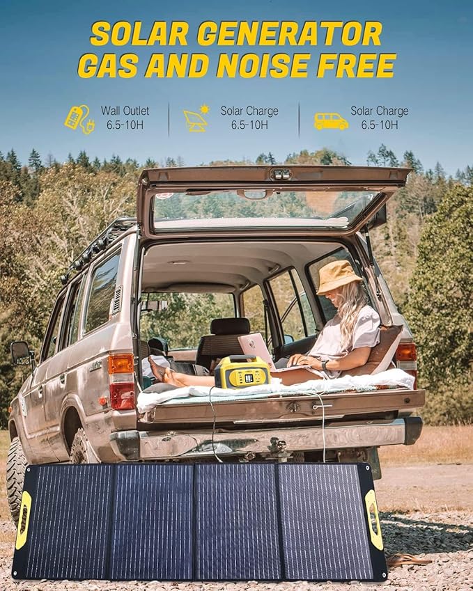 LIPOWER Portable Power Station 500W, 472Wh Solar Generator, Backup Lithium Battery with AC Outlets for Camping CPAP Emergency RVs (Solar Panel Optional)