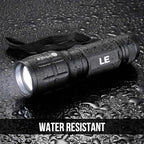Lighting EVER LED Flashlights High Lumens, Small Flashlight, Waterproof, Adjustable Focus Flash Light for Outdoor, Emergency, AAA Batteries Included, Tactical & Camping Accessories