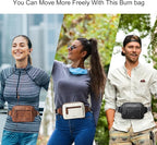 LATMAP 3L TRIPLE ZIP Fanny Packs Belt Bag For Women Men Crossbody Waist Pack Sling Chest Bum Travel Bag Purse Faux Leather Fashion Cute Dark Grey