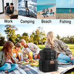 HSHRISH Xlarge Expandable Tactical Lunch Box for Adults, Durable Leakproof Insulated Lunch Cooler Bag for Men Work Office Outdoor Picnic Trips Camping, 36 Cans/22 L, Black