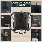 Waterproof Backpack Dry Bag 35L/55L/85L – Heavy Duty Roll-Top Hiking Backpack Sack Keeps Gear Dry for Travel, Kayaking, Boating, Camping, Rafting and Fishing