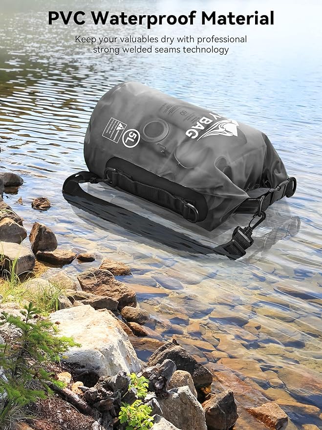HEETA Dry Bag Waterproof for Women Men, 5L/10L/20L/30L/40L Roll Top Lightweight Dry Storage Bag Backpack with Phone Case for Travel Swimming Boating Kayaking Paddle Board Camping Beach Accessories