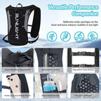 Running Vest for Women Men, Adjustable Hydration Backpack Breathable Reflective with 1.5L Water Bladder for Hiking, Trail, Running, Marathons, Cycling