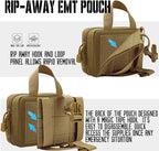 Upgrade Molle Rip Away Ifak Pouch, Tactical Small Belt First Aid Pouch Medical Utility EMT Pouch Only
