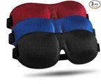 LKY DIGITAL Sleep Mask for Side Sleeper 3 Pack, Blackout 3D Eye Mask for Sleeping, Night Blindfold for Men Women