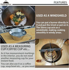 CAMPINGMOON 4pcs Set Stainless Steel Camping Sierra Cup 310ml with Storage Case S220-4P+B